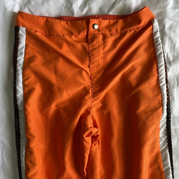 Long Black Sweatshirt with Orange Cuffed Pants - Picture 2 of 3